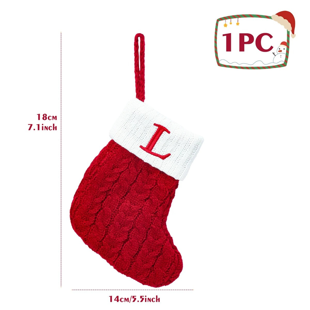 Personalised Letter Christmas Stocking