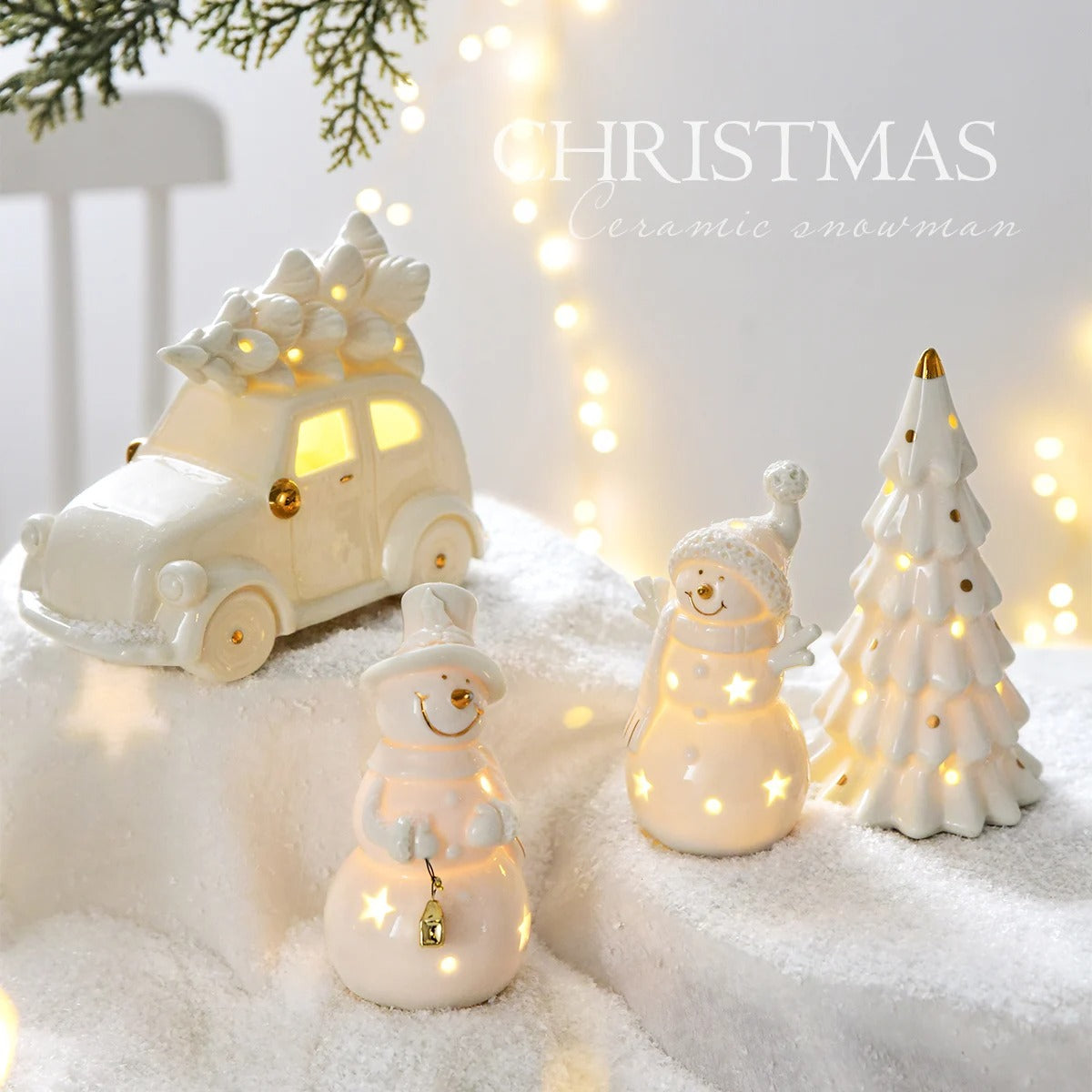 Light-up Ceramic Ornaments