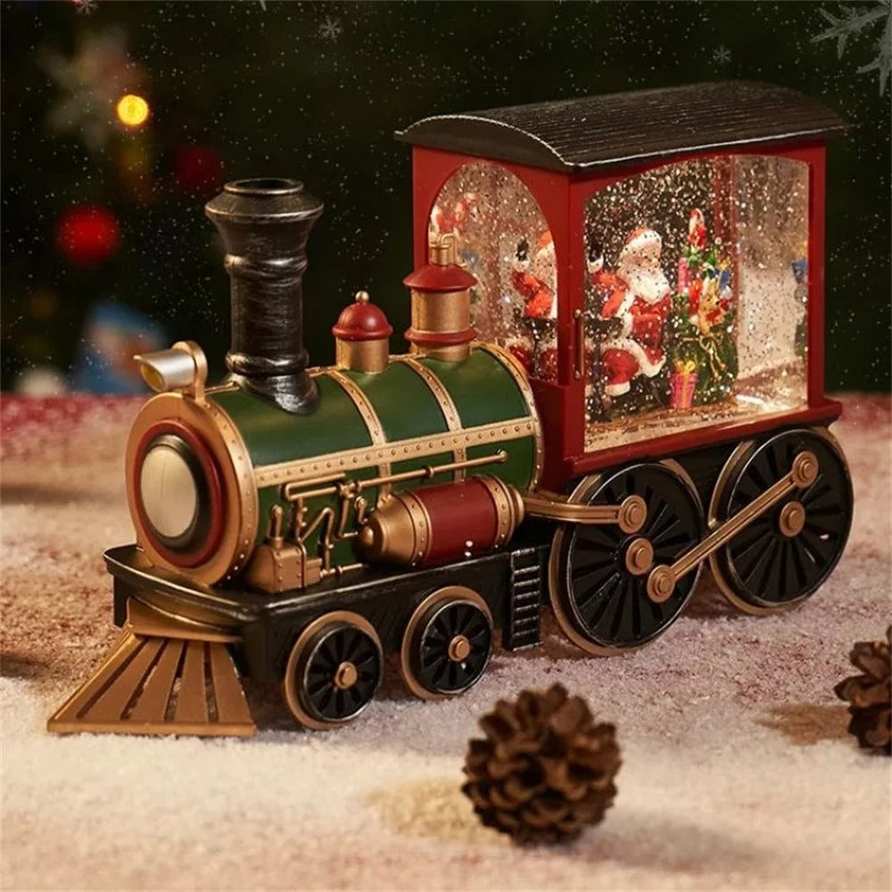 Christmas Train Crystal Ball Ornament