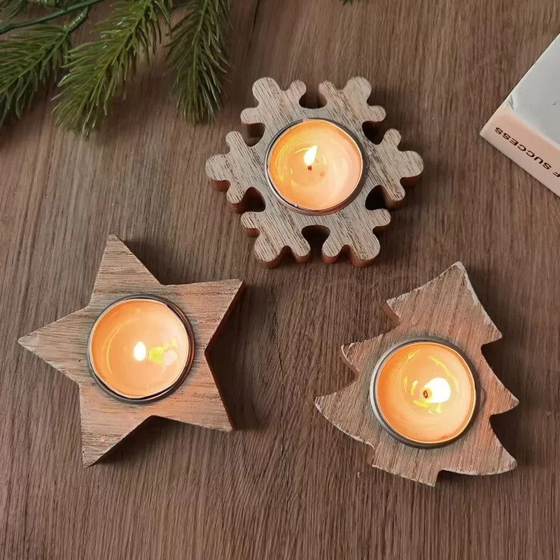 Handcrafted Wooden Candle Holder