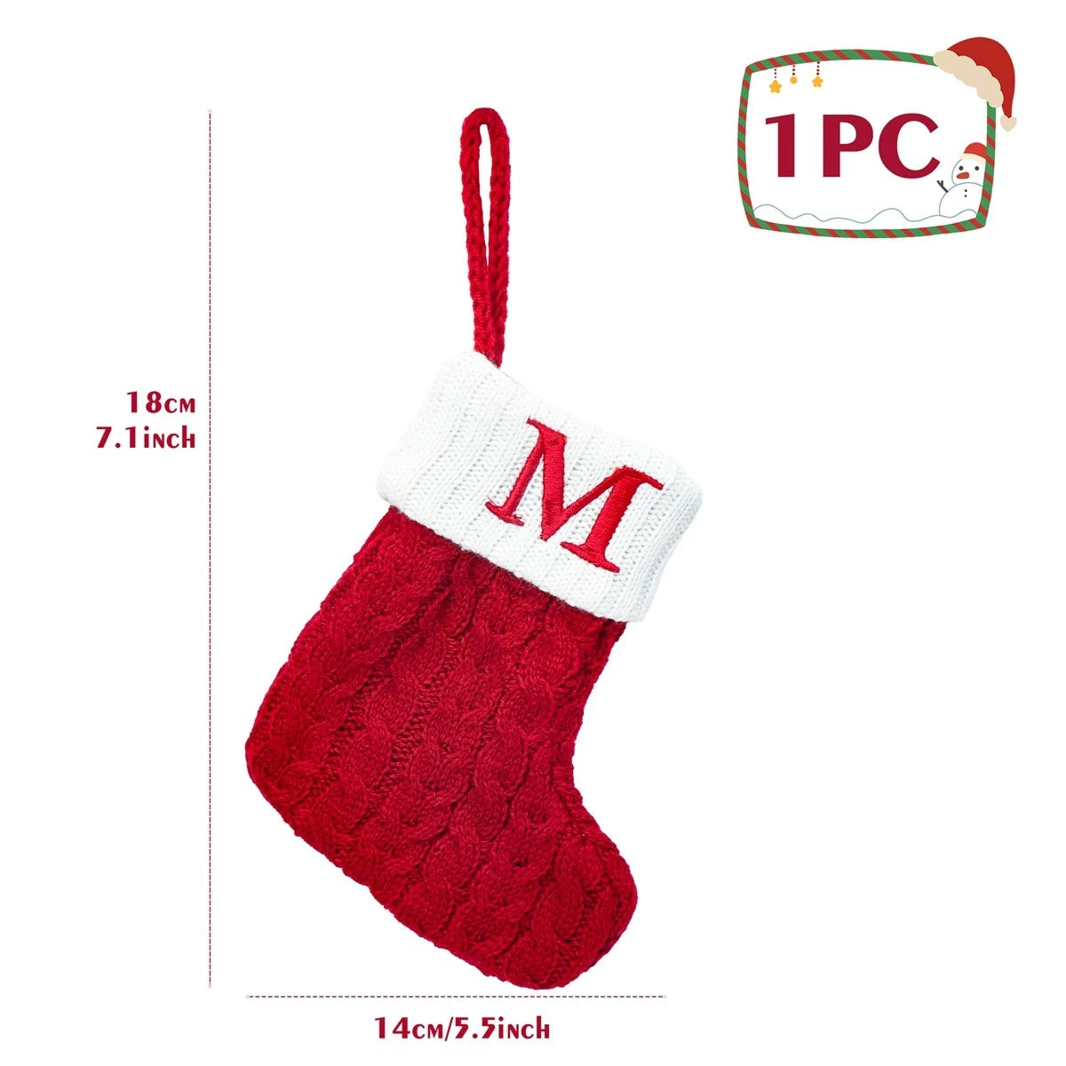 Personalised Letter Christmas Stocking