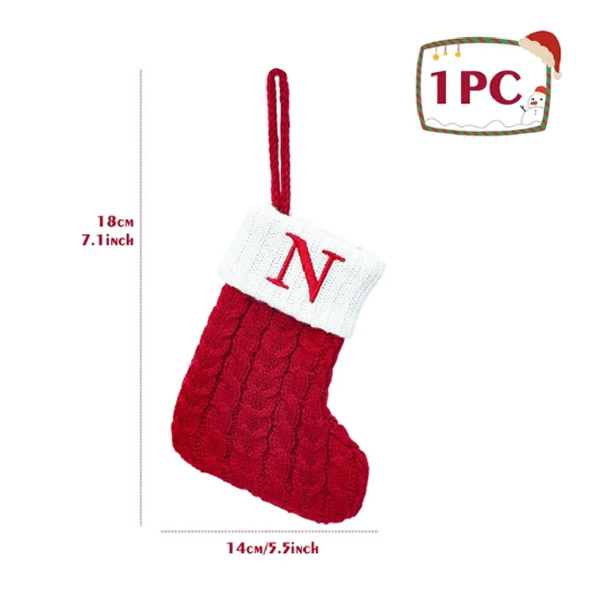 Personalised Letter Christmas Stocking