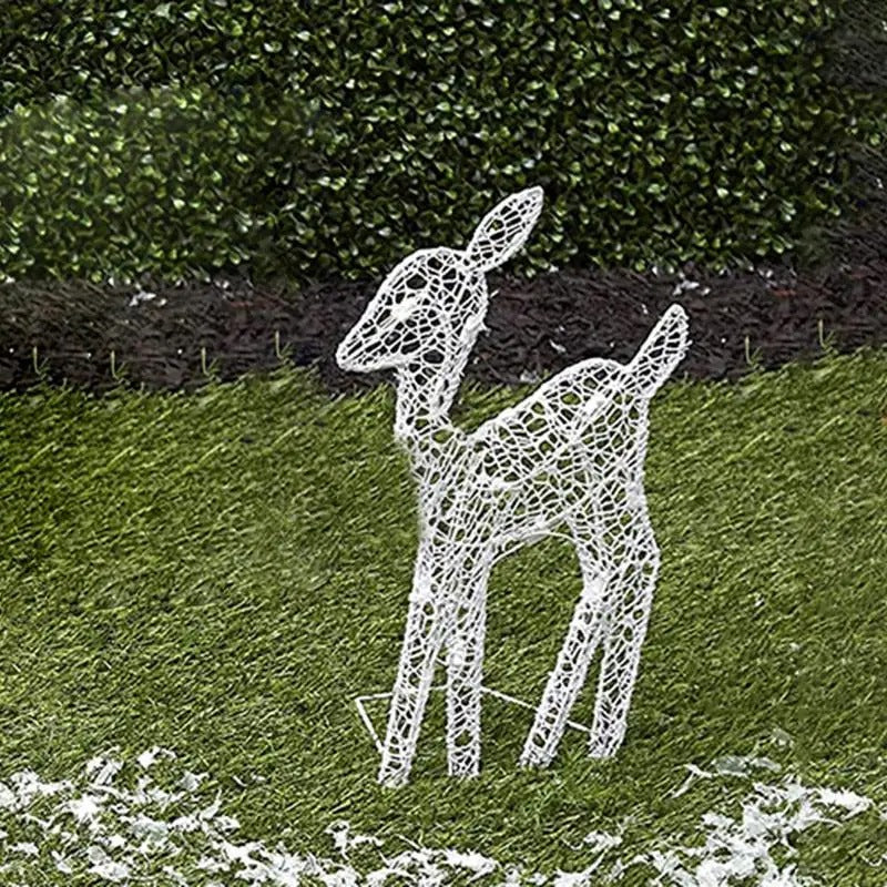 LED Reindeer Family Garden Display