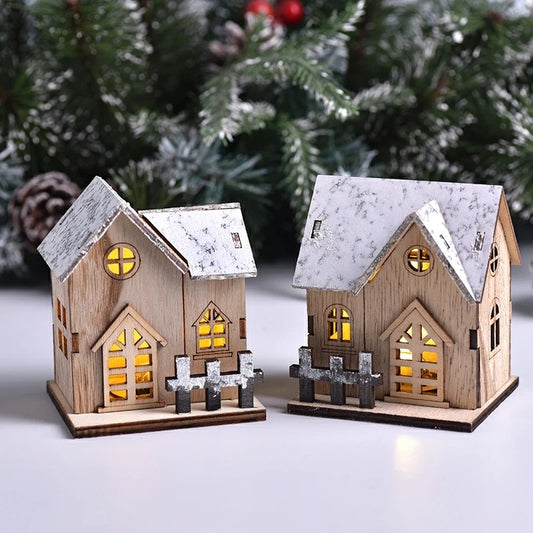 Hand Crafted Wooden LED Houses