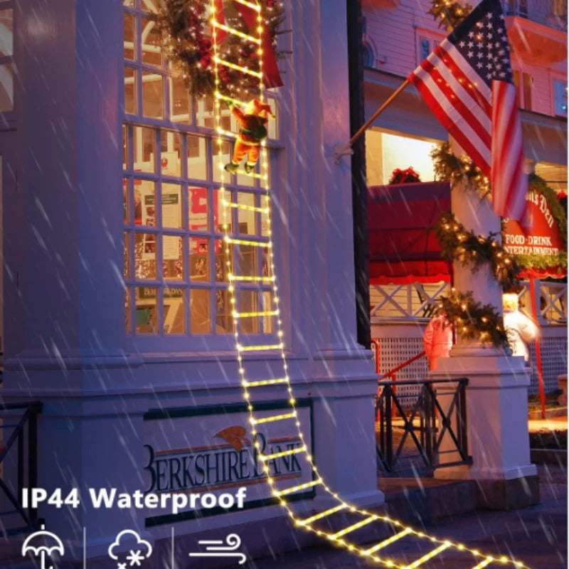 LED Santa Claus Climbing Ladder Light
