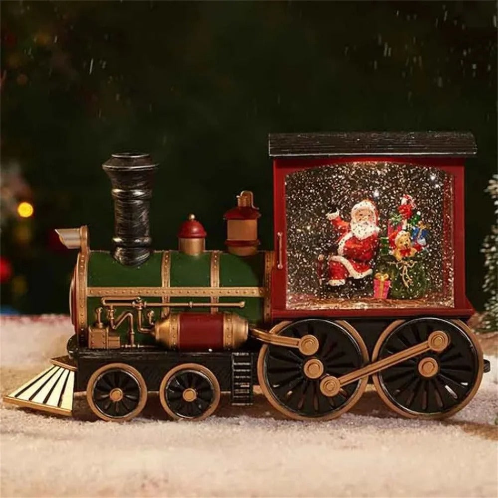 Christmas Train Crystal Ball Ornament