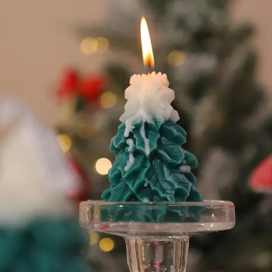 Mini Christmas Tree Scented Candle Xmas Velas Decorativas Decoration 2024 Flameless Soywax Candles
