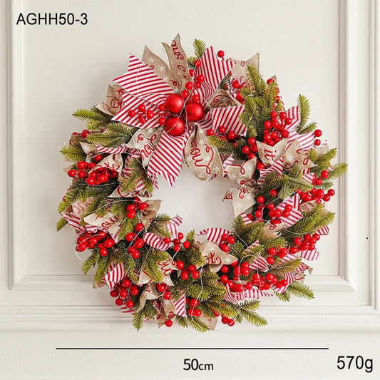 Premium Christmas Wreath with LED Fairy Lights