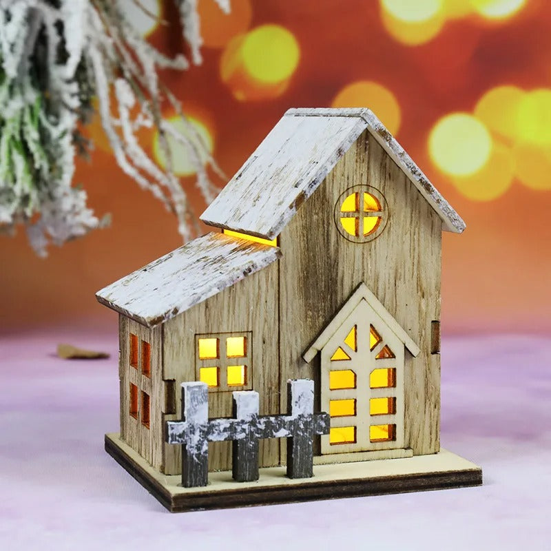 Hand Crafted Wooden LED Houses